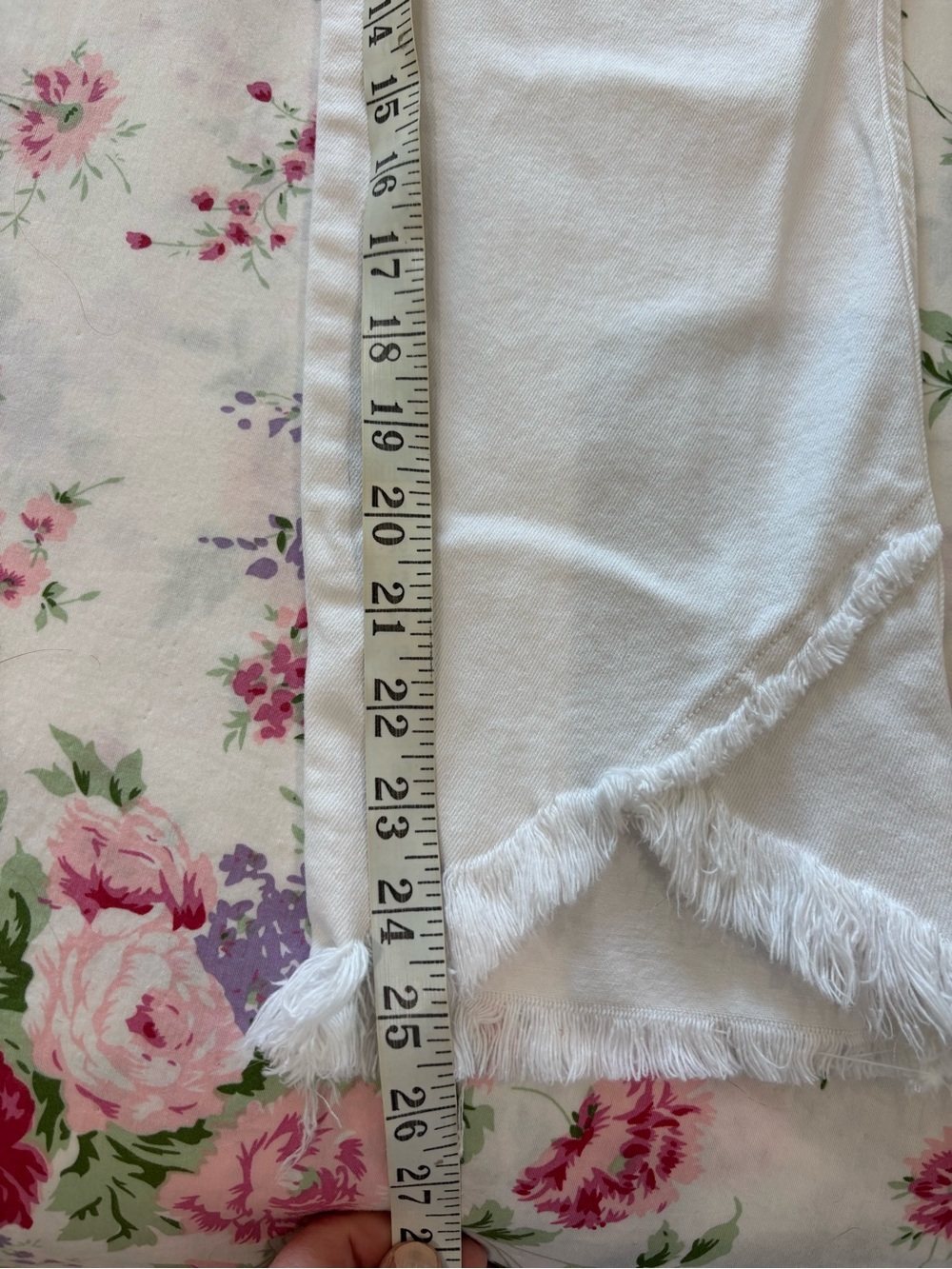 SANCTUARY Sz 30 Modern Straight Crop White Denim Jeans Frayed Ankle - Picture 8 of 10